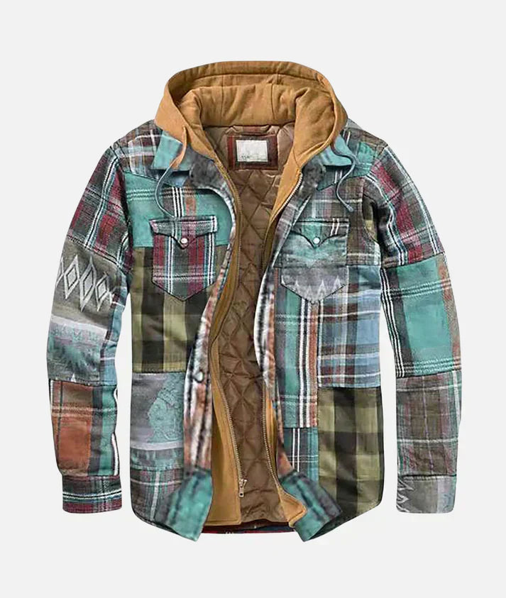 Franck | Veste à carreaux patchwork