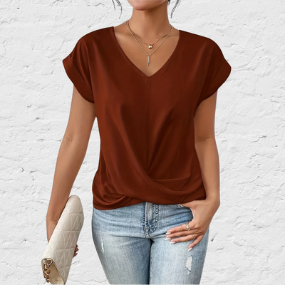 Jade™ | T-shirt décontracté avec col en V doux