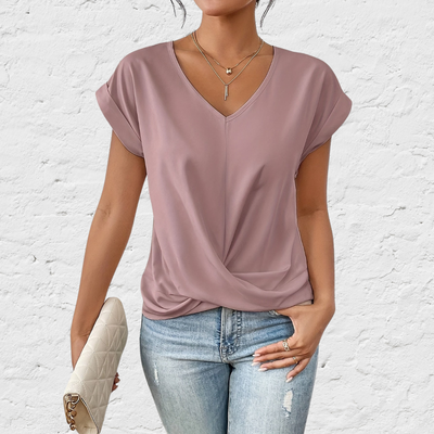 Jade™ | T-shirt décontracté avec col en V doux