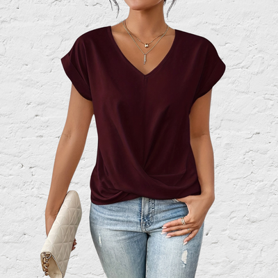 Jade™ | T-shirt décontracté avec col en V doux