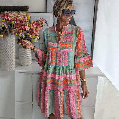 Juliane™ | Robe Swing à Volants Boho
